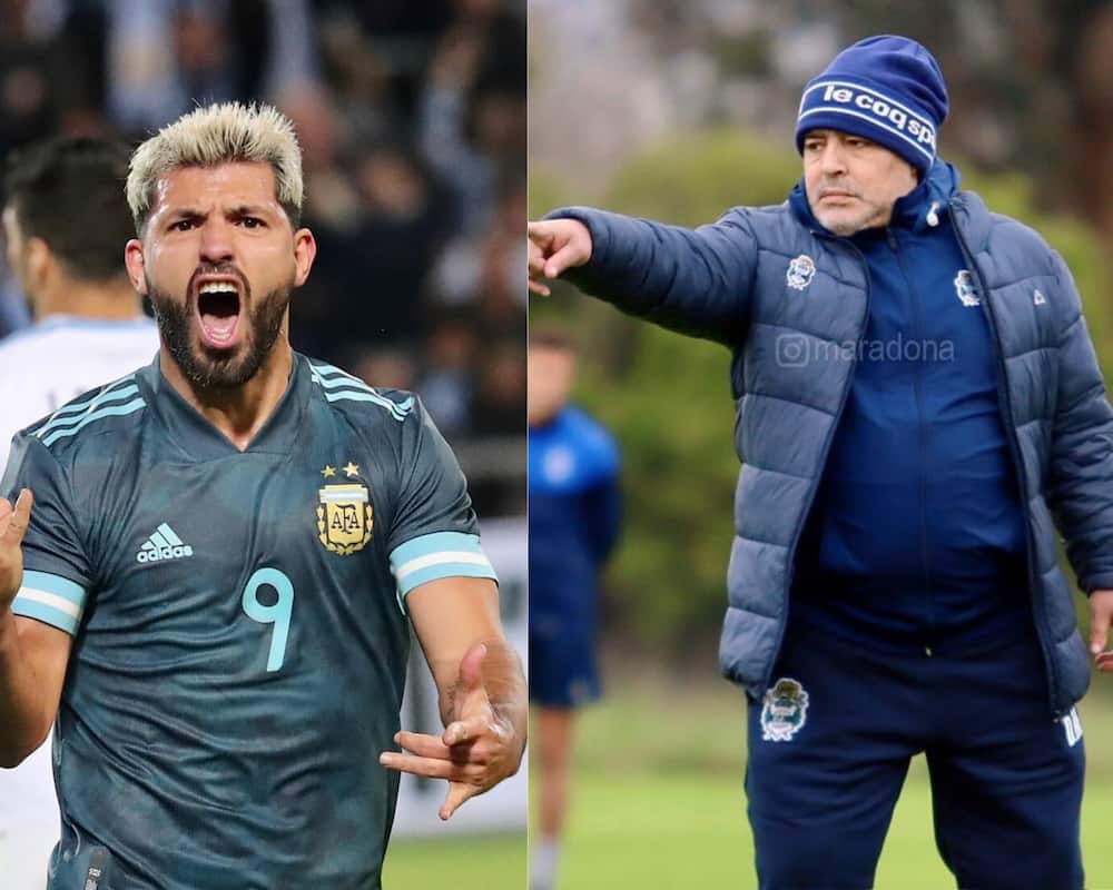 Is Aguero related to Maradona?