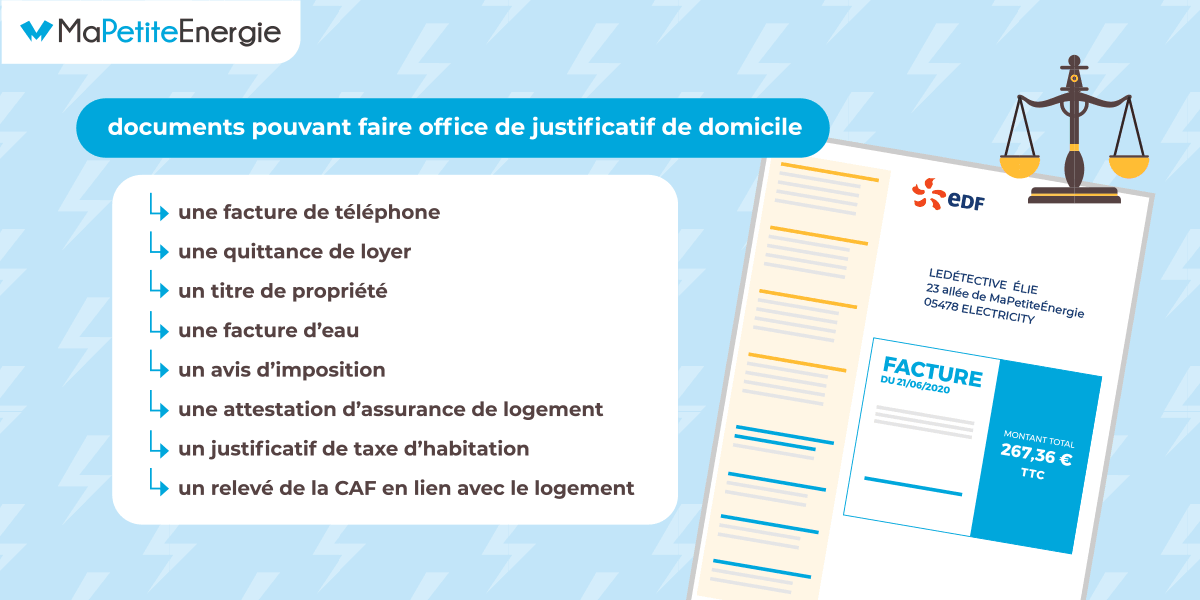 Quel justificatif de domicile est valable ?