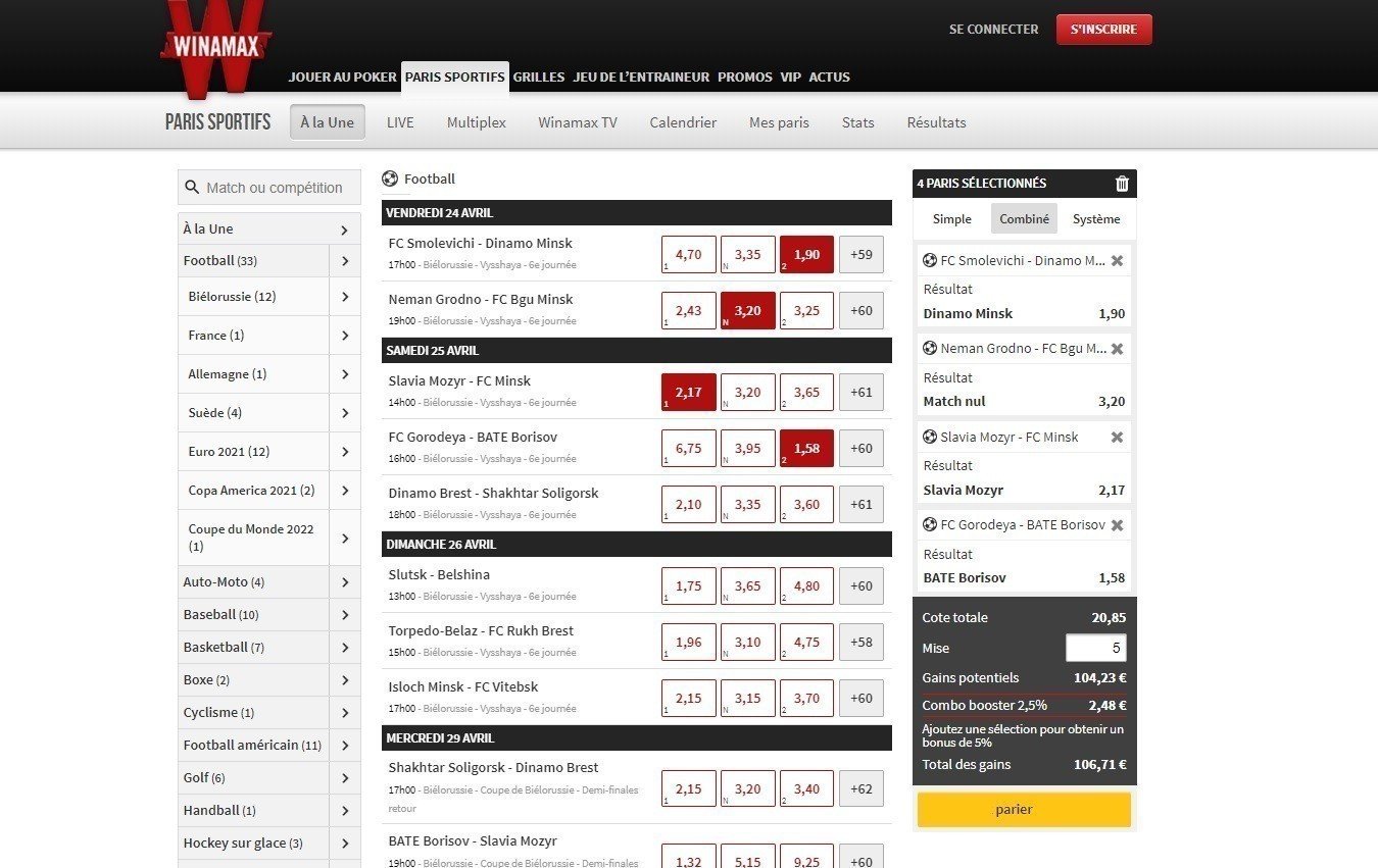 Comment annuler un pari en cours sur Winamax ?