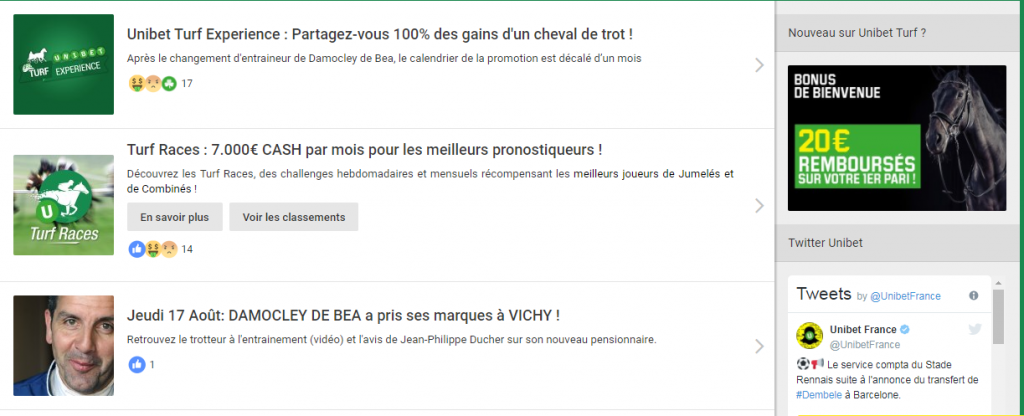 Quel est le code promotionnel Unibet ?