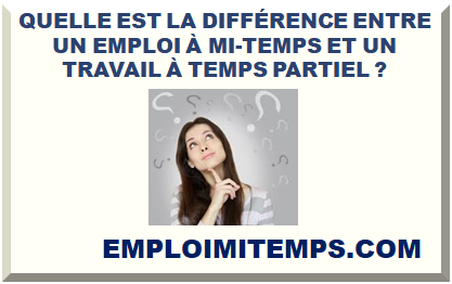 Quelle différence entre temps partiel et Mi-temps ?