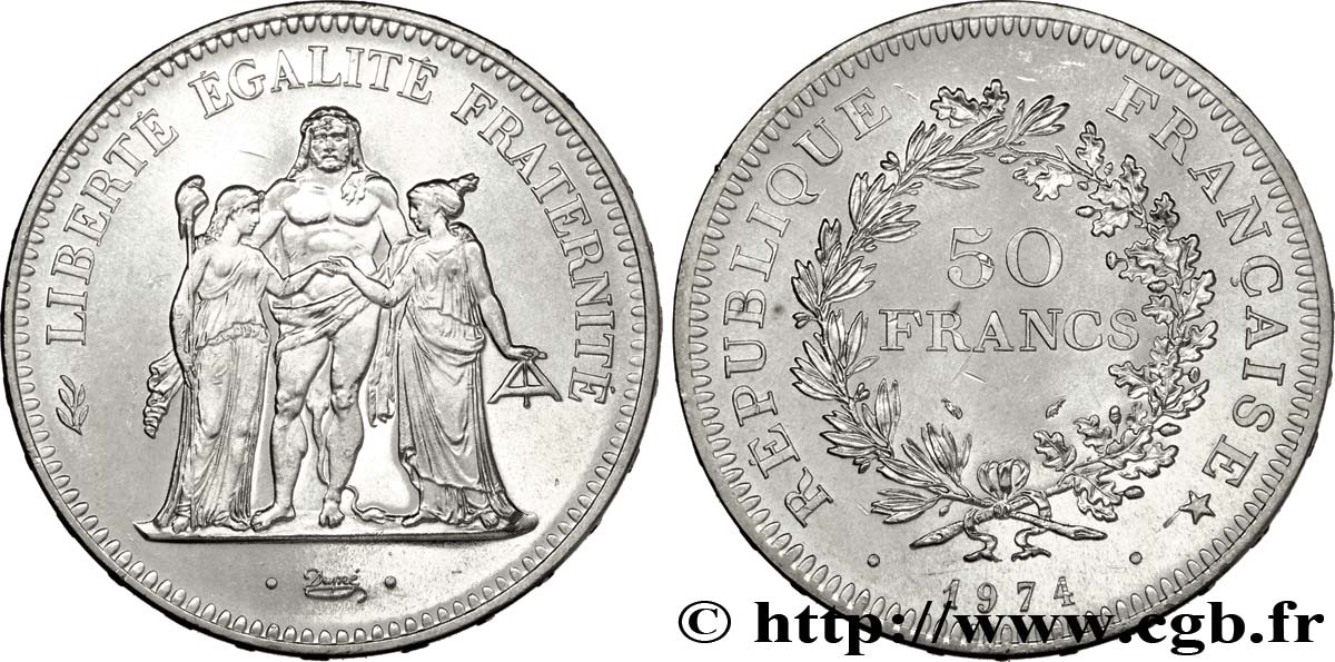 Quelle est la valeur d’une pièce de 50 francs de 1953 ?