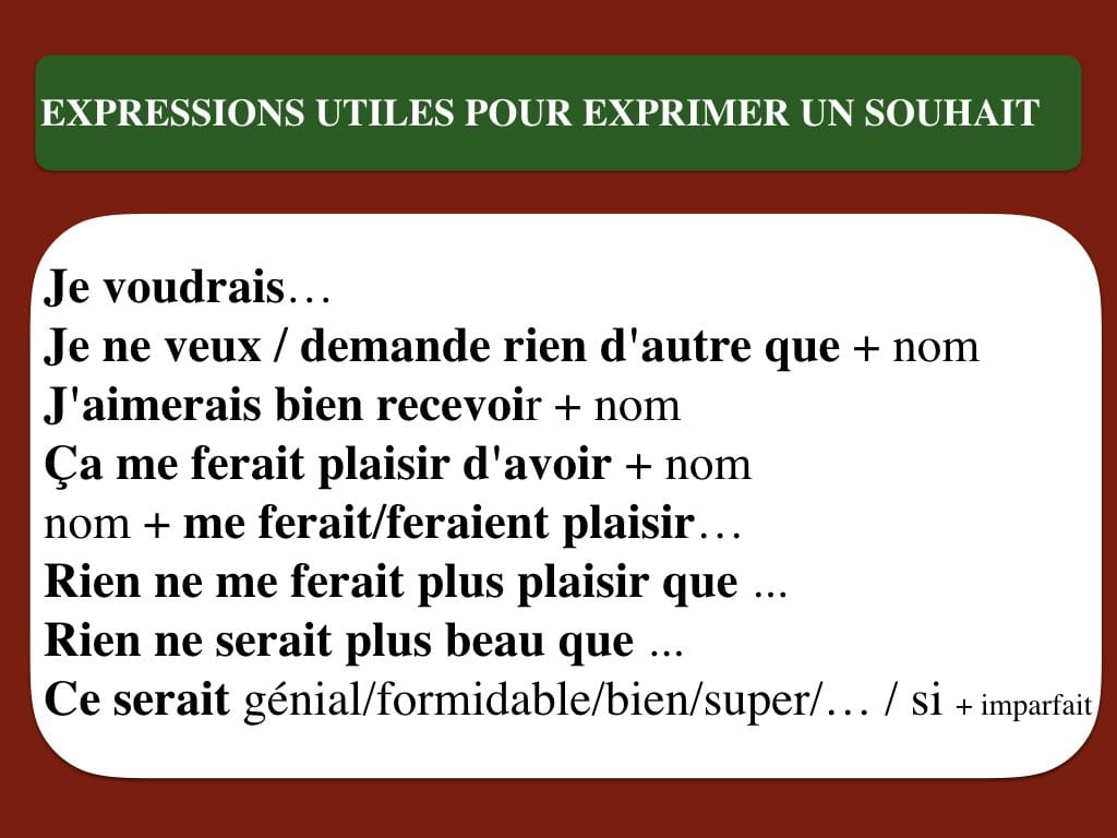 Comment exprimer un souhait en anglais ?