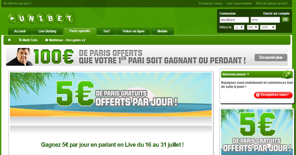 Comment recuperer les Freebet sur Unibet ?