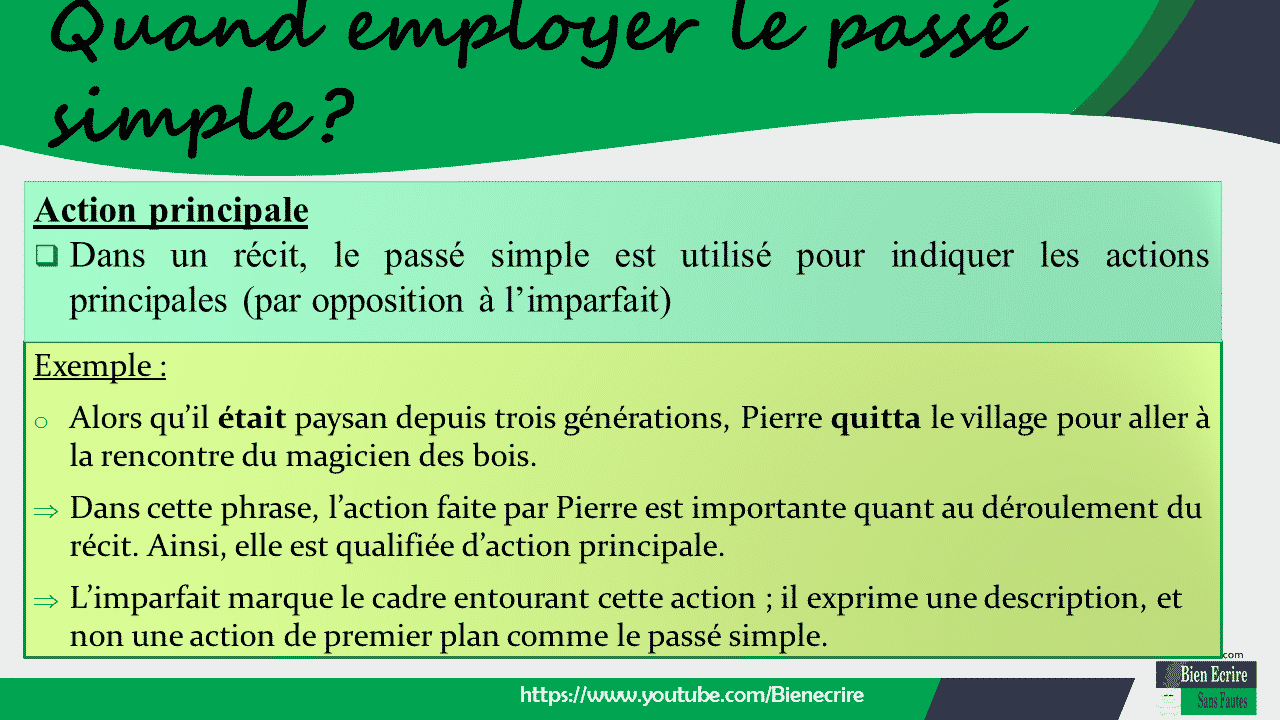 Quand on utilise l’imparfait et le passé simple ?