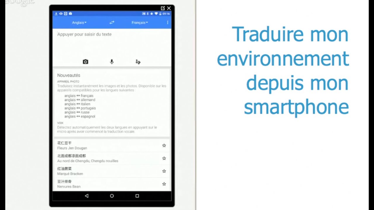 Comment traduire un document pris en photo ?
