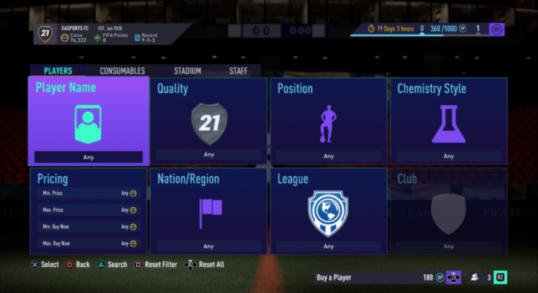 Comment lister un joueur sur le marché des transferts FIFA 21 ?