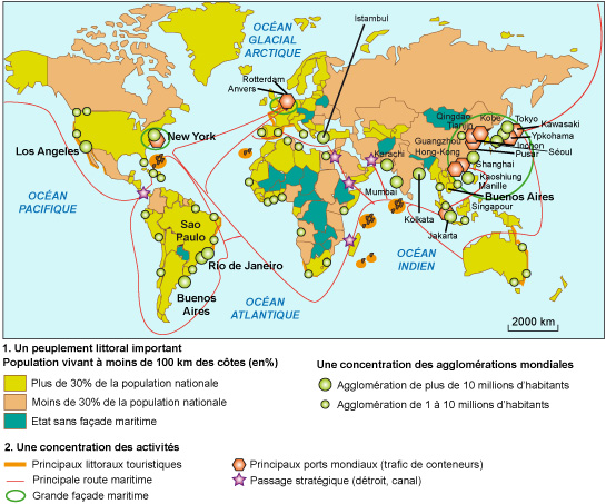 Quels sont les littoraux ?