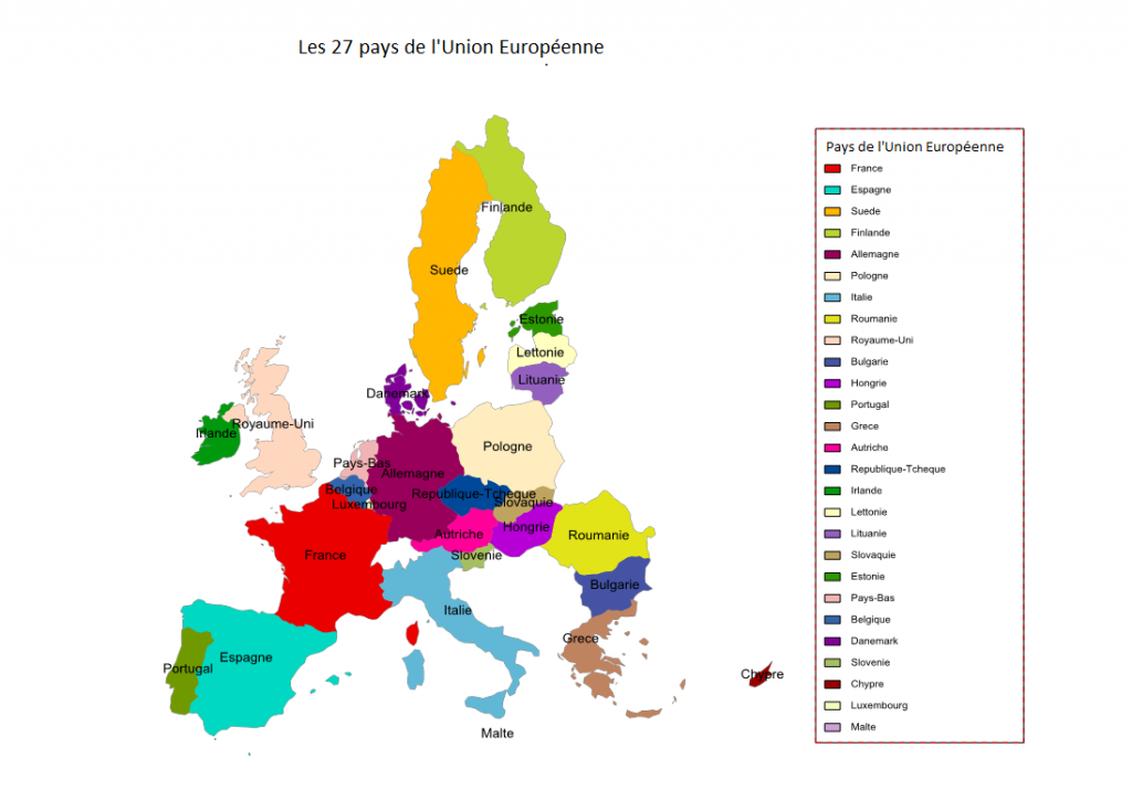 Quels sont les 27 pays de l’Europe ?