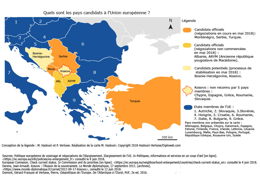 Quels sont les pays extérieurs à l’Union européenne ?