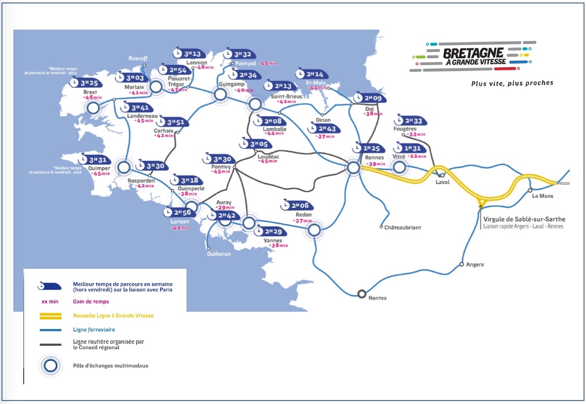 Quelles sont les villes desservies par le TGV ?