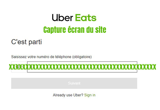 Comment creer un nouveau compte Uber Eats ?