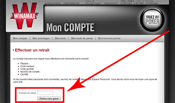 Comment valider son compte de retrait Winamax ?