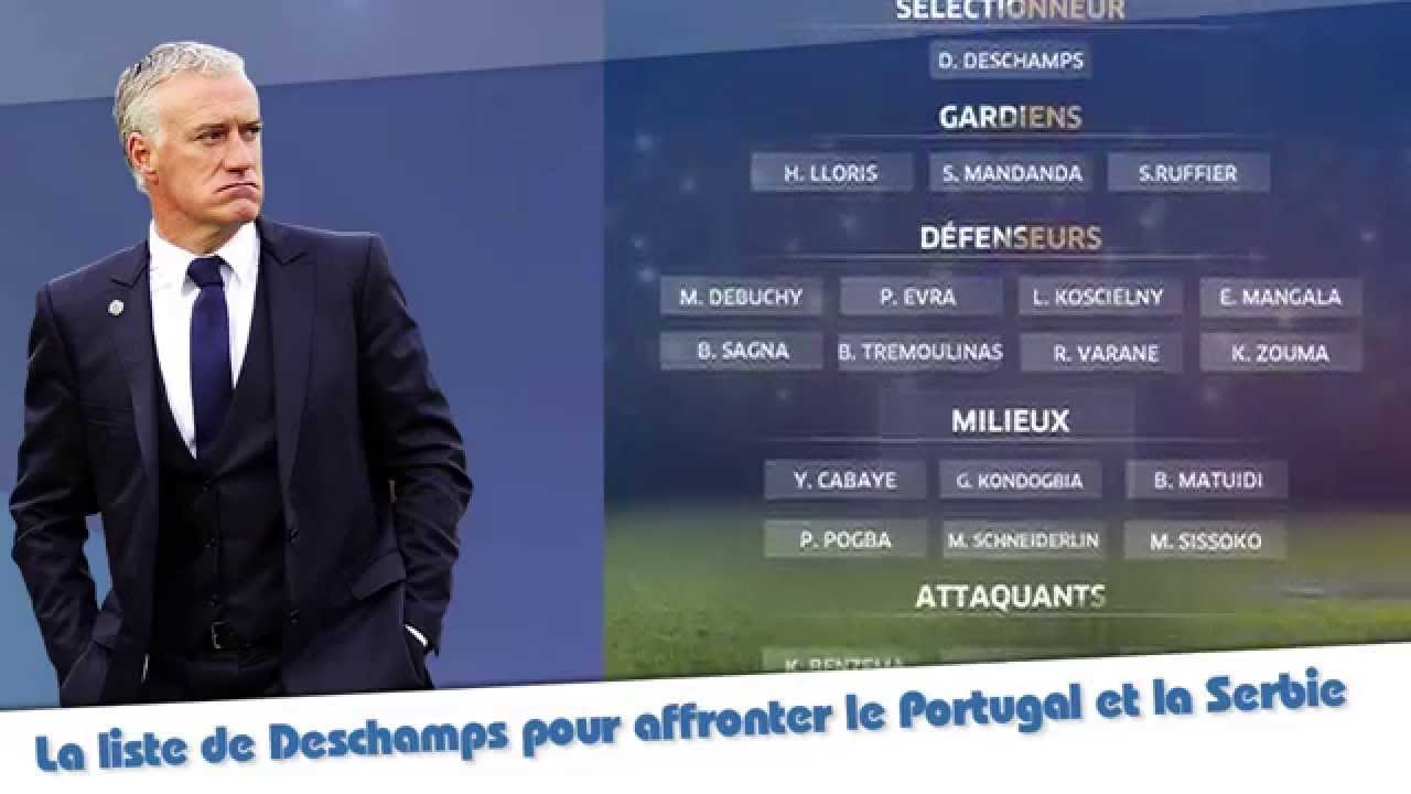 Quelle est la liste de Didier Deschamps ?