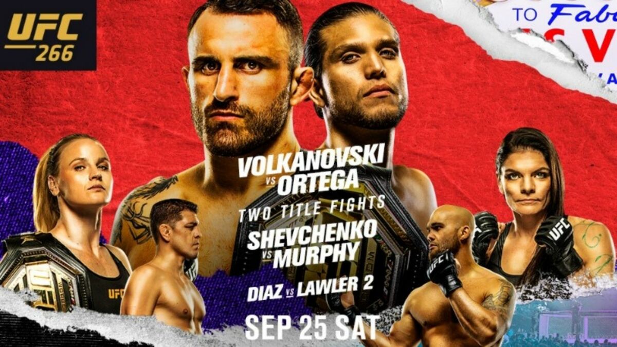 UFC 266 Volkanoski vs Ortega : Streaming, heure, chaînes de télévision, tout sur le combat
