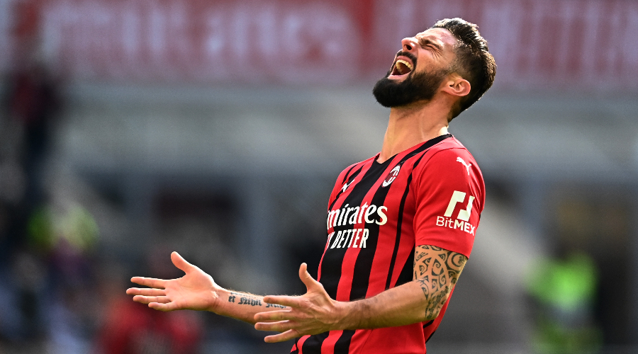 Milan et Giroud contrariés
