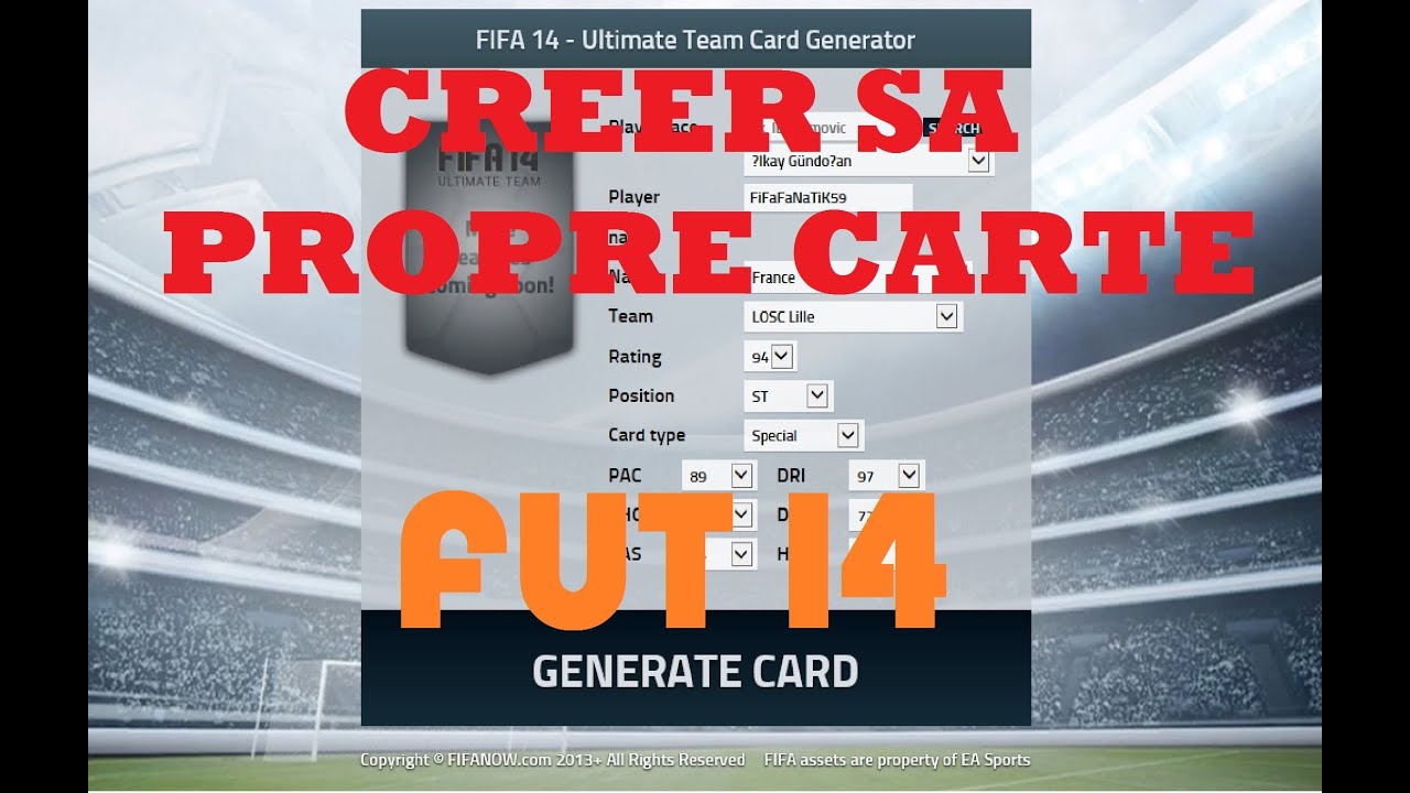 Comment creer sa propre carte fut ?
