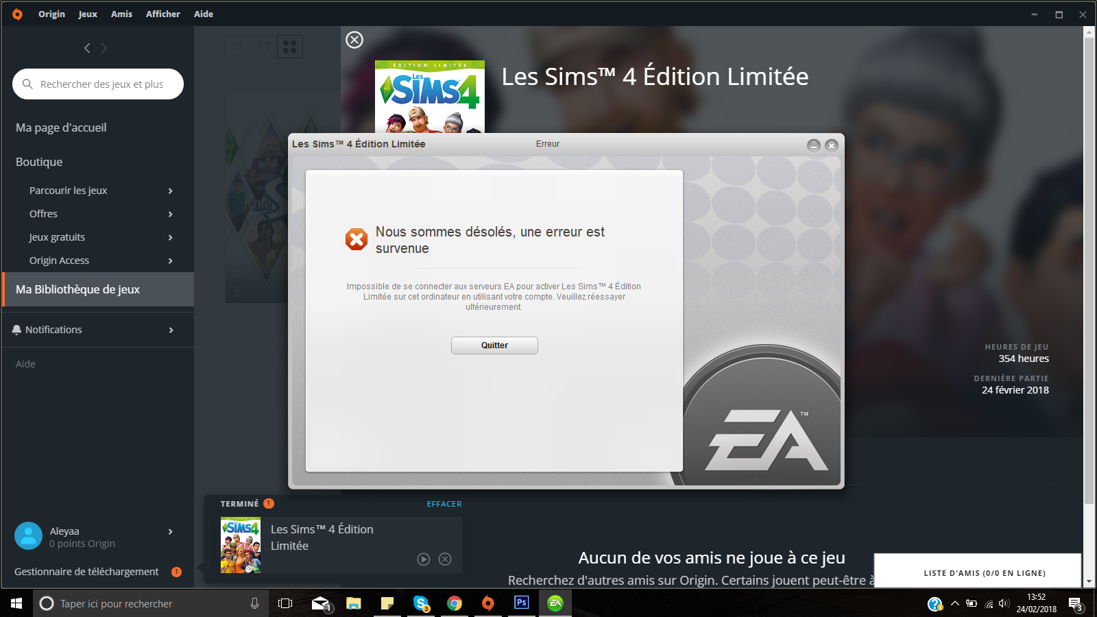 Pourquoi je n’arrive pas à me connecter aux serveurs EA ?