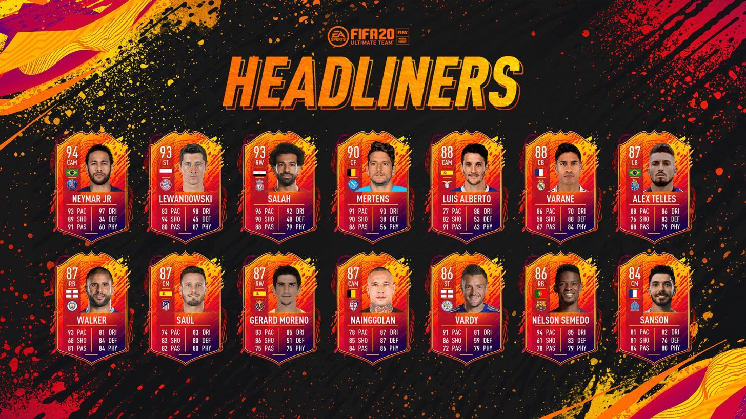 How do FIFA 20 headliners work?