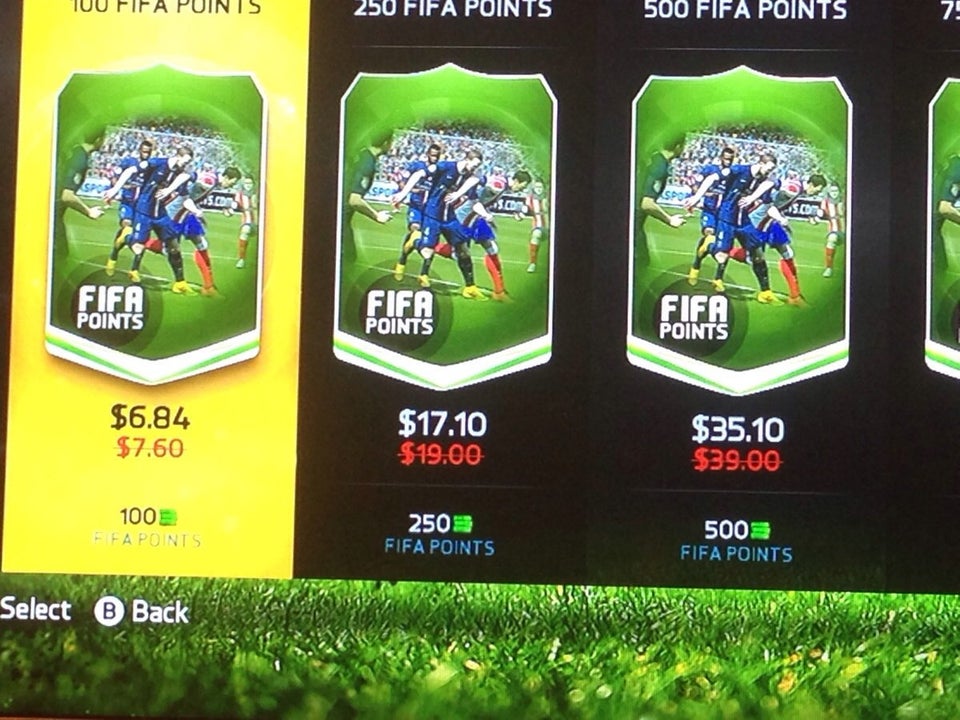 How much is 100 dollars in FIFA Points?