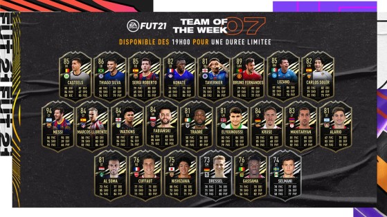 Quand sort la Totw 7 ?