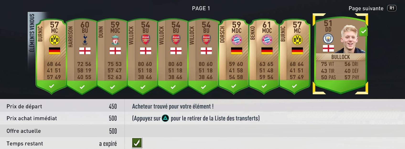 Quel joueur acheter pour Achat-revente fut 22 ?