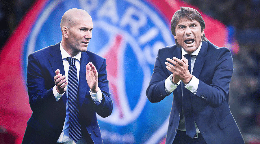 Zidane ou Conte, qui sera le meilleur entraîneur du Paris Saint-Germain ?