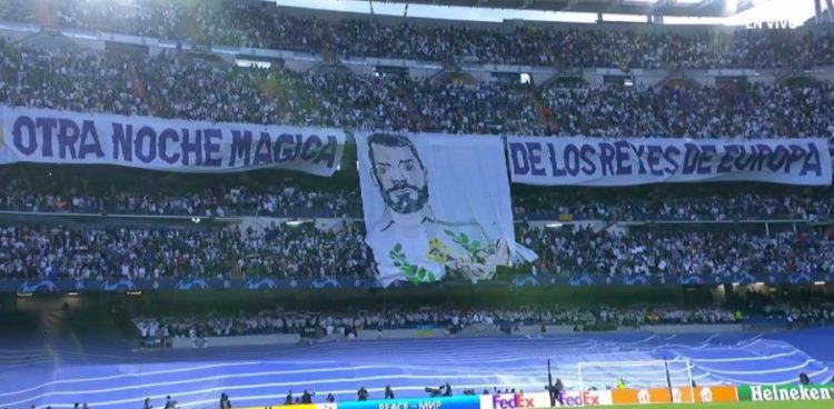 Le tifo kitsch de Bernabeu en hommage à Benzema