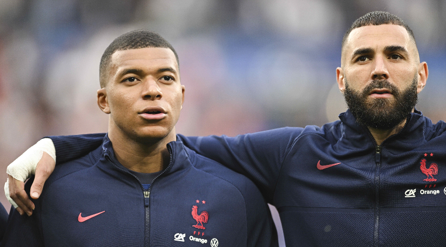 Compo : Trio Nkunku-Benzema-Mbappé des Blues