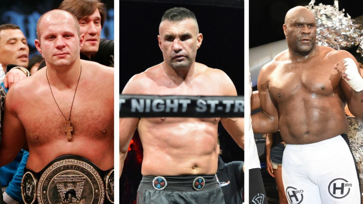 Jérôme Le Banner, Fedor et Bob Sapp s’affrontent dans un impressionnant duel au bras de fer