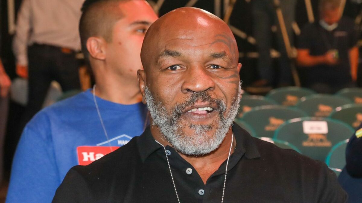 Un homme critique le tatouage de Mike Tyson, un boxeur arrive et le coupe en direct