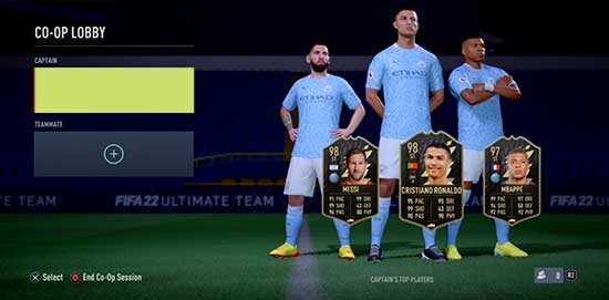 How do you play 2 players on FIFA 21 on the same console?