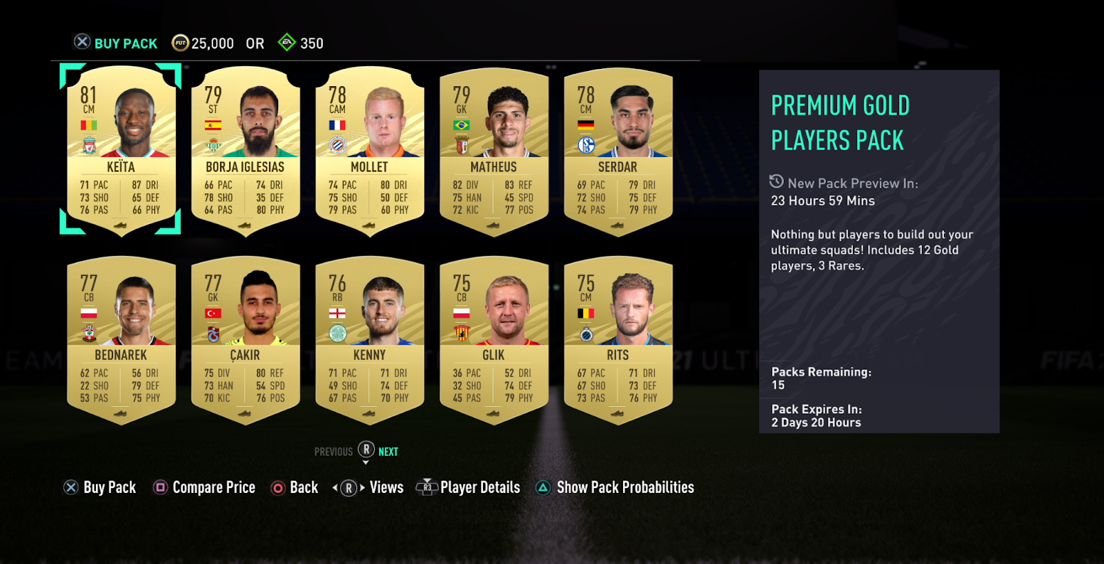 Quel est le pack le plus rentable FIFA 22 ?