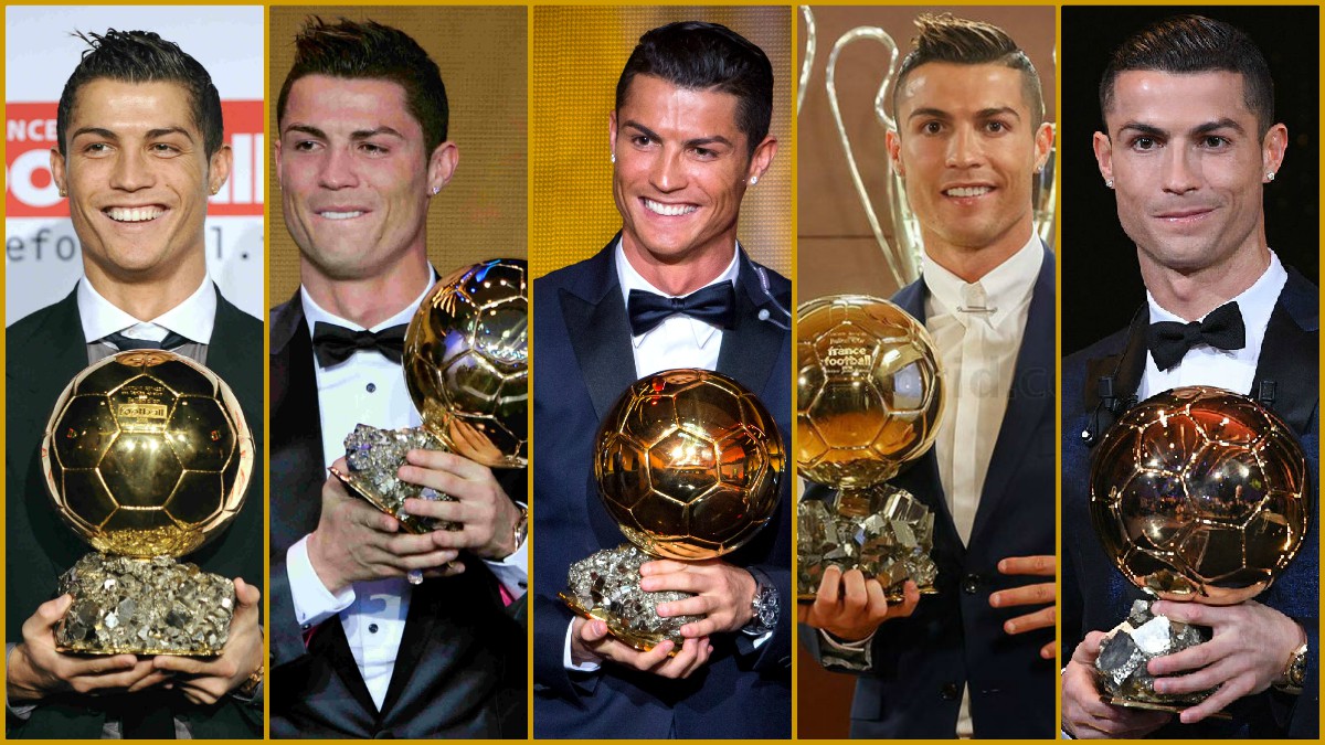 ¿Cuándo ganó cr7 sus Balones de Oro?